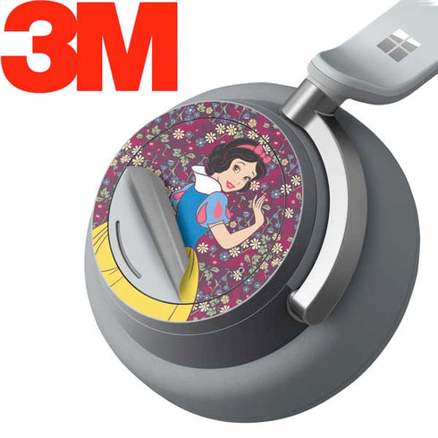 Disney Snow White Character with Floral Pattern Surface Headphones Skin